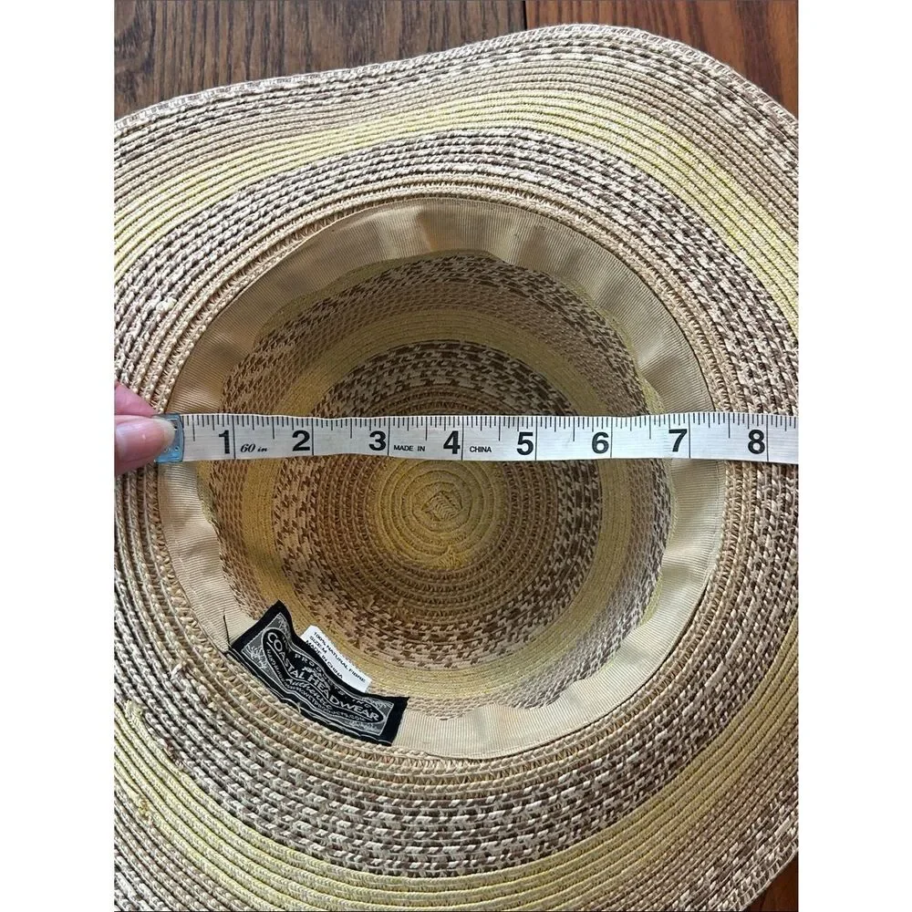 🏝️ Wide Brim Straw Sun Hat 👒 Tiki Beads Packable!